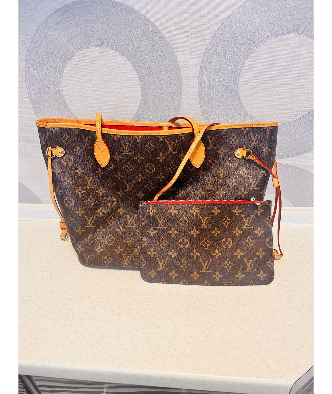 LOUIS VUITTON Коричневая сумка тоут, фото 5