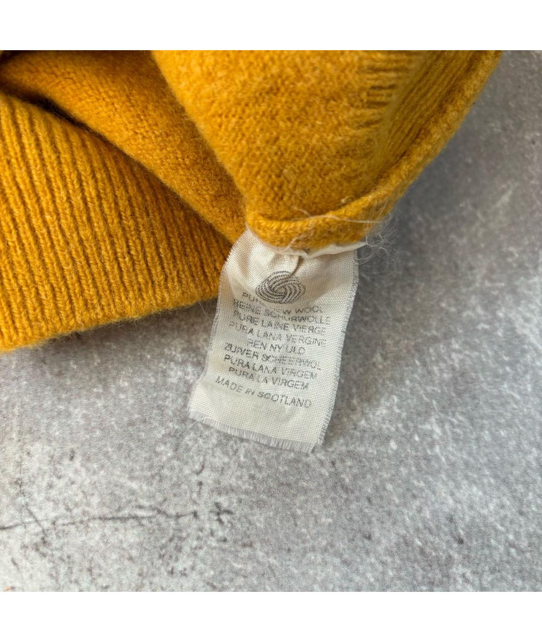 BURBERRY Горчичный шерстяной джемпер / свитер, фото 6