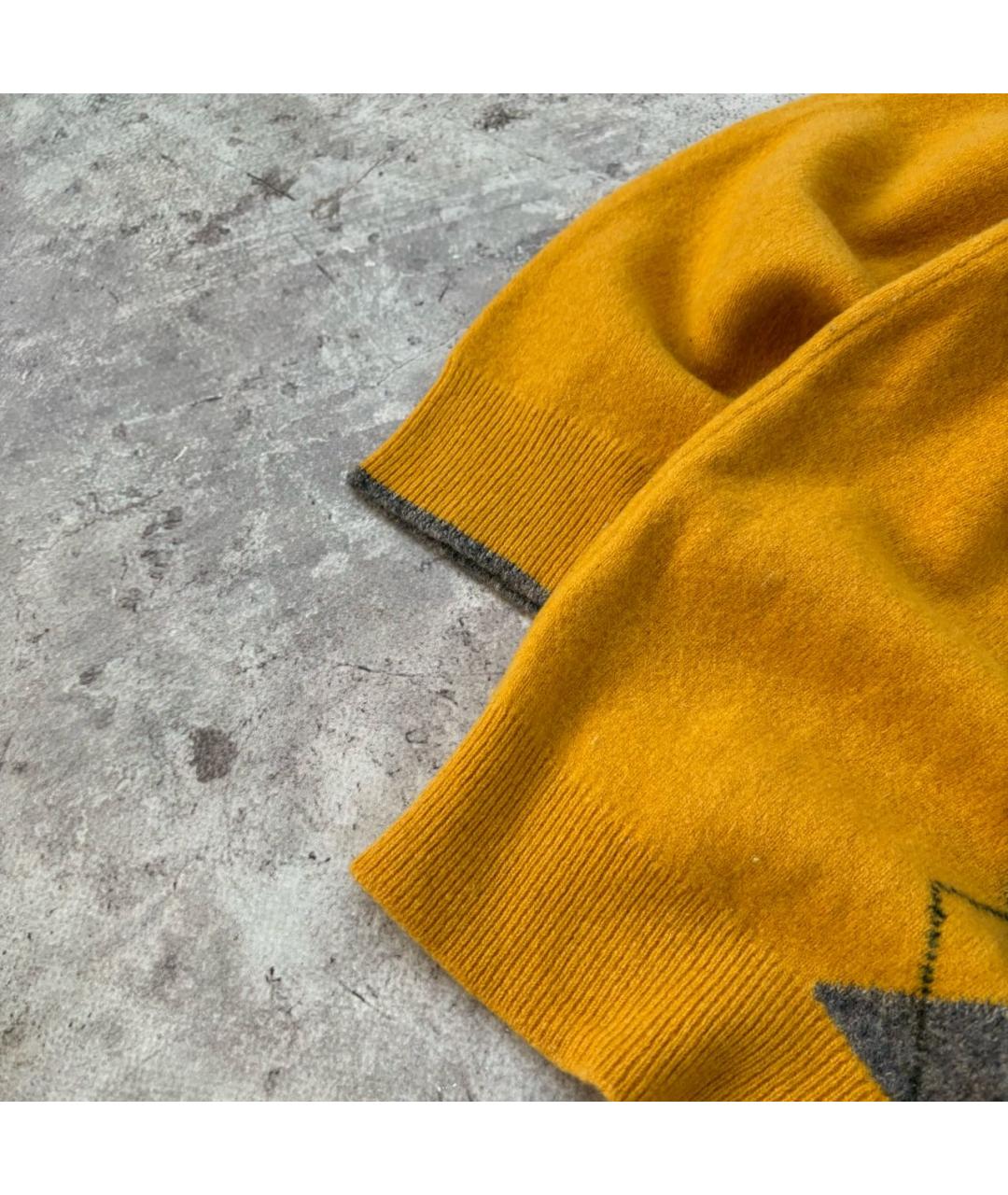 BURBERRY Горчичный шерстяной джемпер / свитер, фото 5