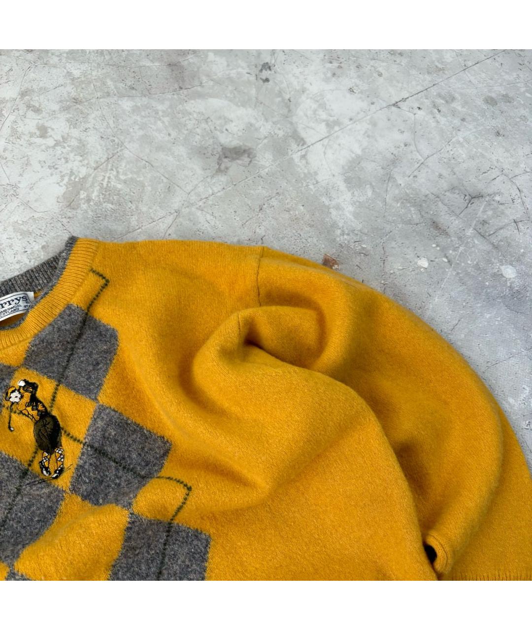 BURBERRY Горчичный шерстяной джемпер / свитер, фото 4