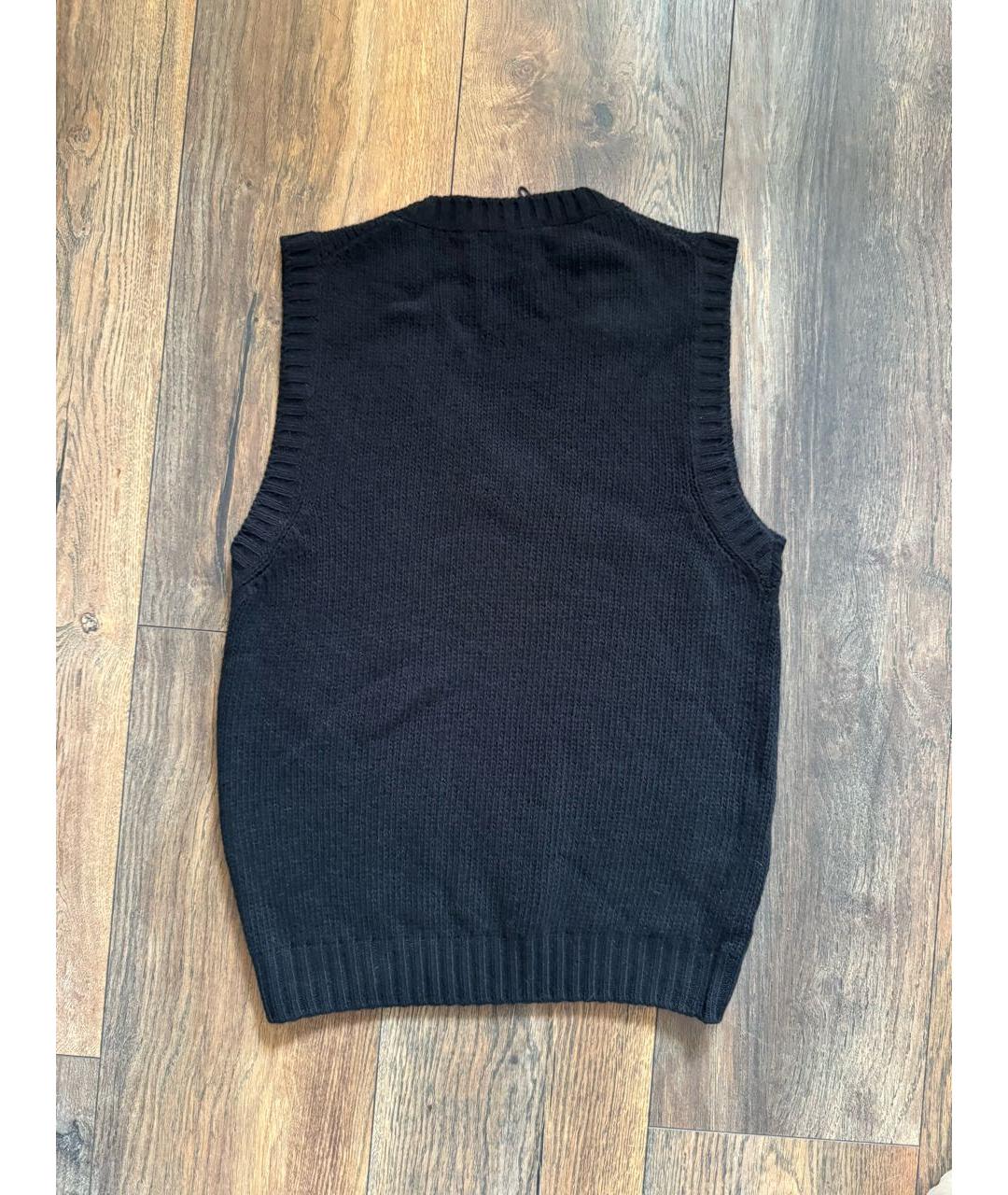 PRADA Черная кашемировая жилетка, фото 2