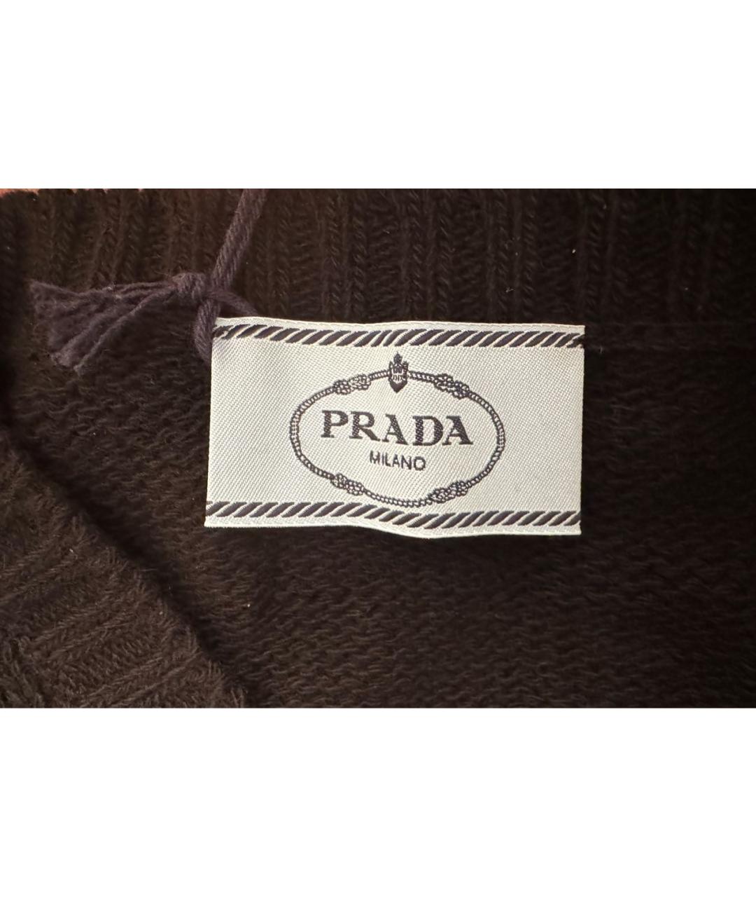 PRADA Черная кашемировая жилетка, фото 6