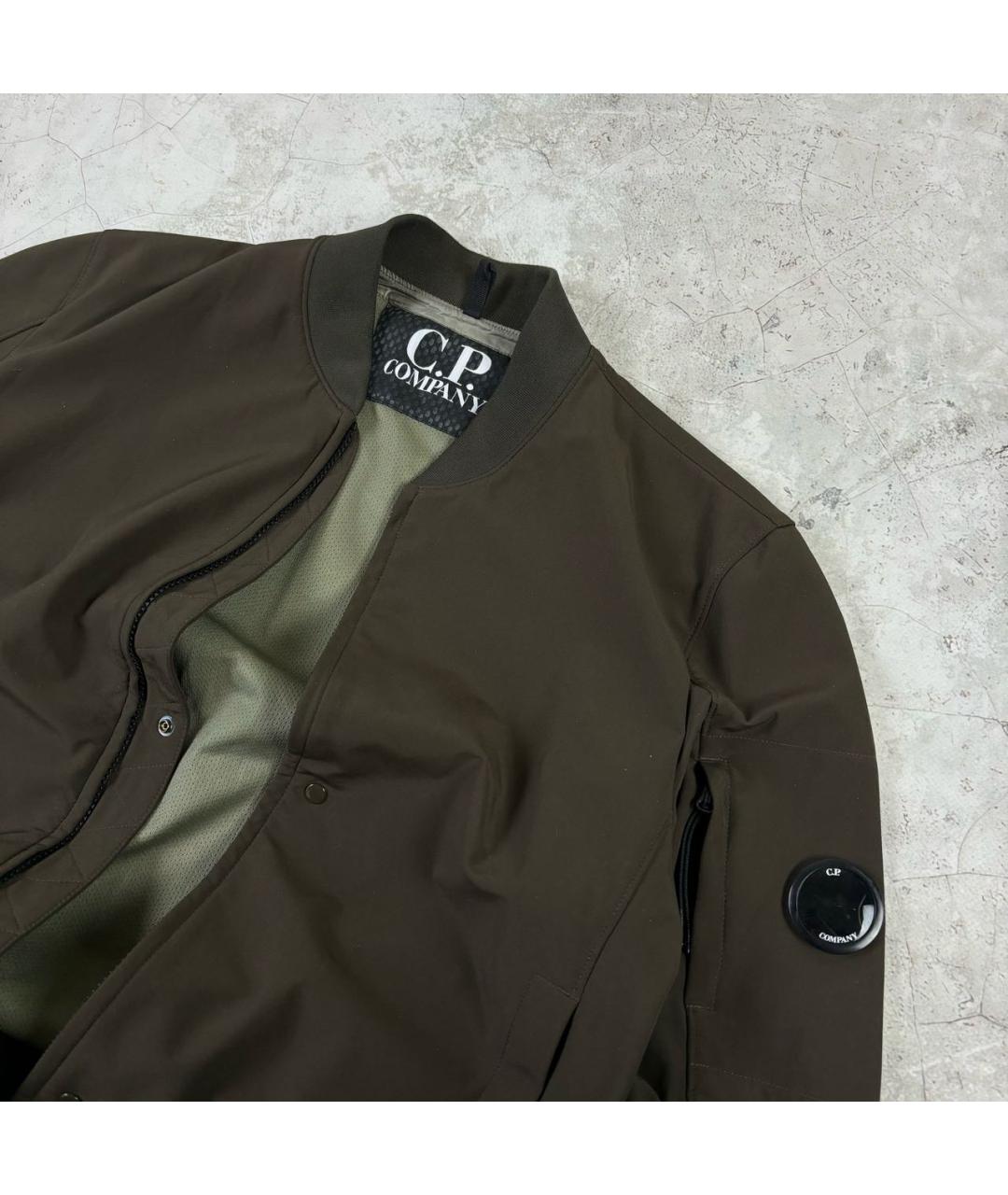 CP COMPANY Коричневая полиэстеровая куртка, фото 2