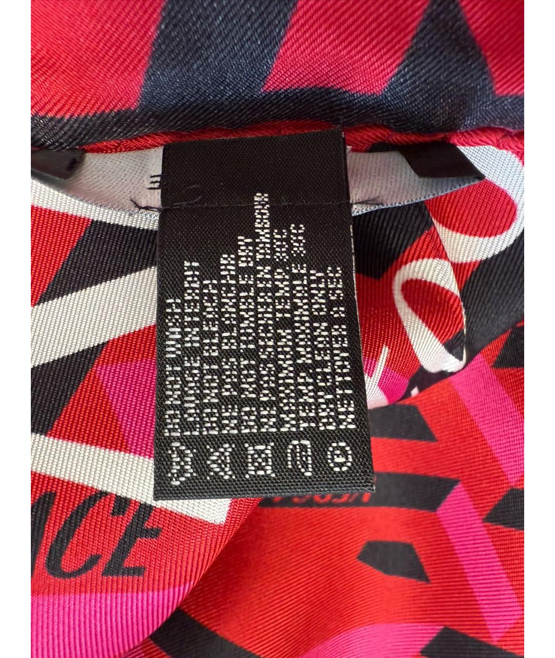 VERSACE Красный шелковый платок, фото 5