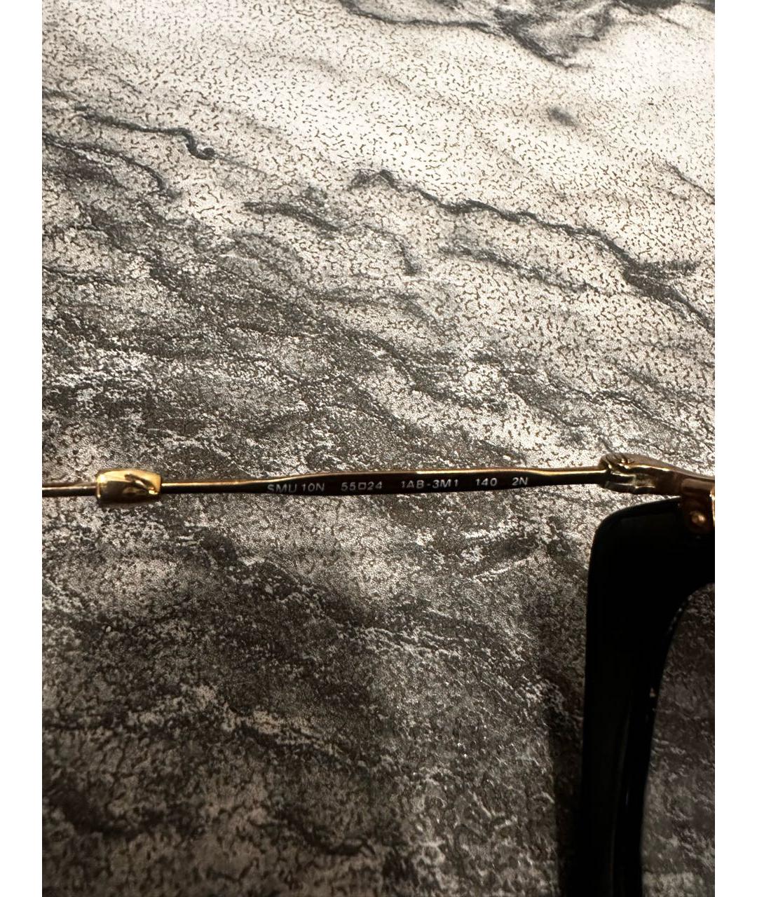 MIU MIU Черные металлические солнцезащитные очки, фото 5