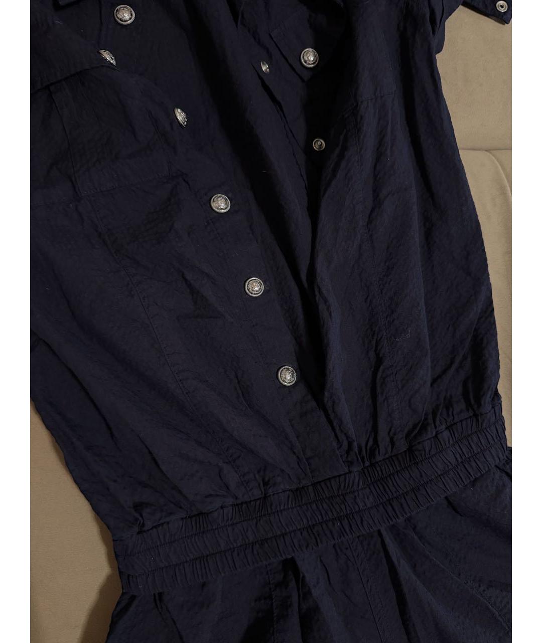 BALMAIN Темно-синий хлопковый комбинезон, фото 2