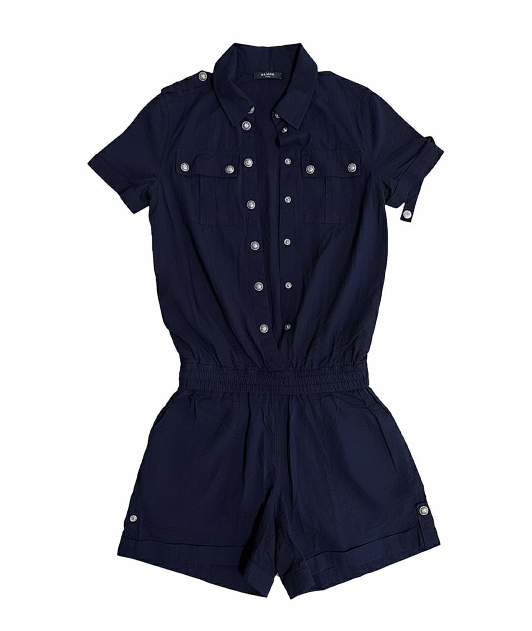 BALMAIN Темно-синий хлопковый комбинезон, фото 1
