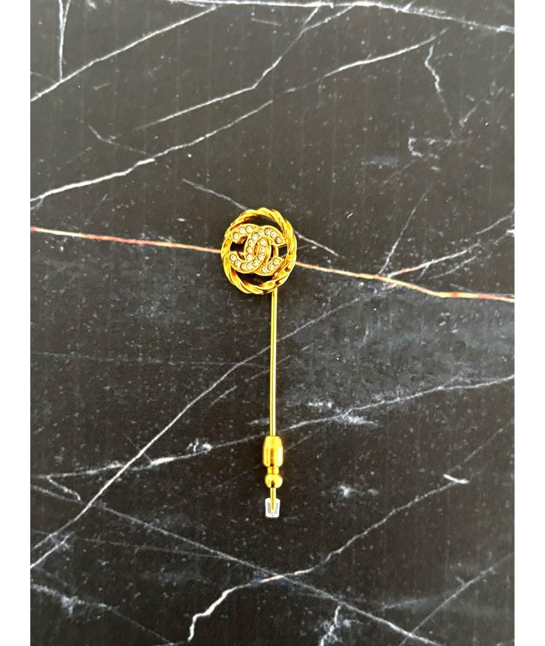 CHANEL Золотая позолоченная булавка / брошь, фото 8