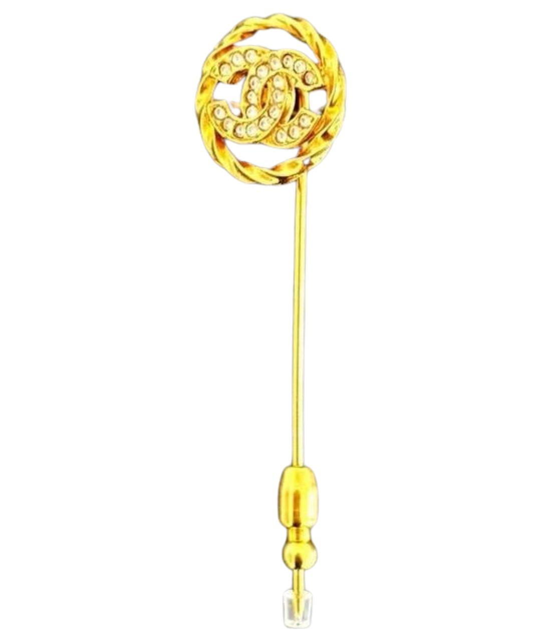 CHANEL Золотая позолоченная булавка / брошь, фото 1