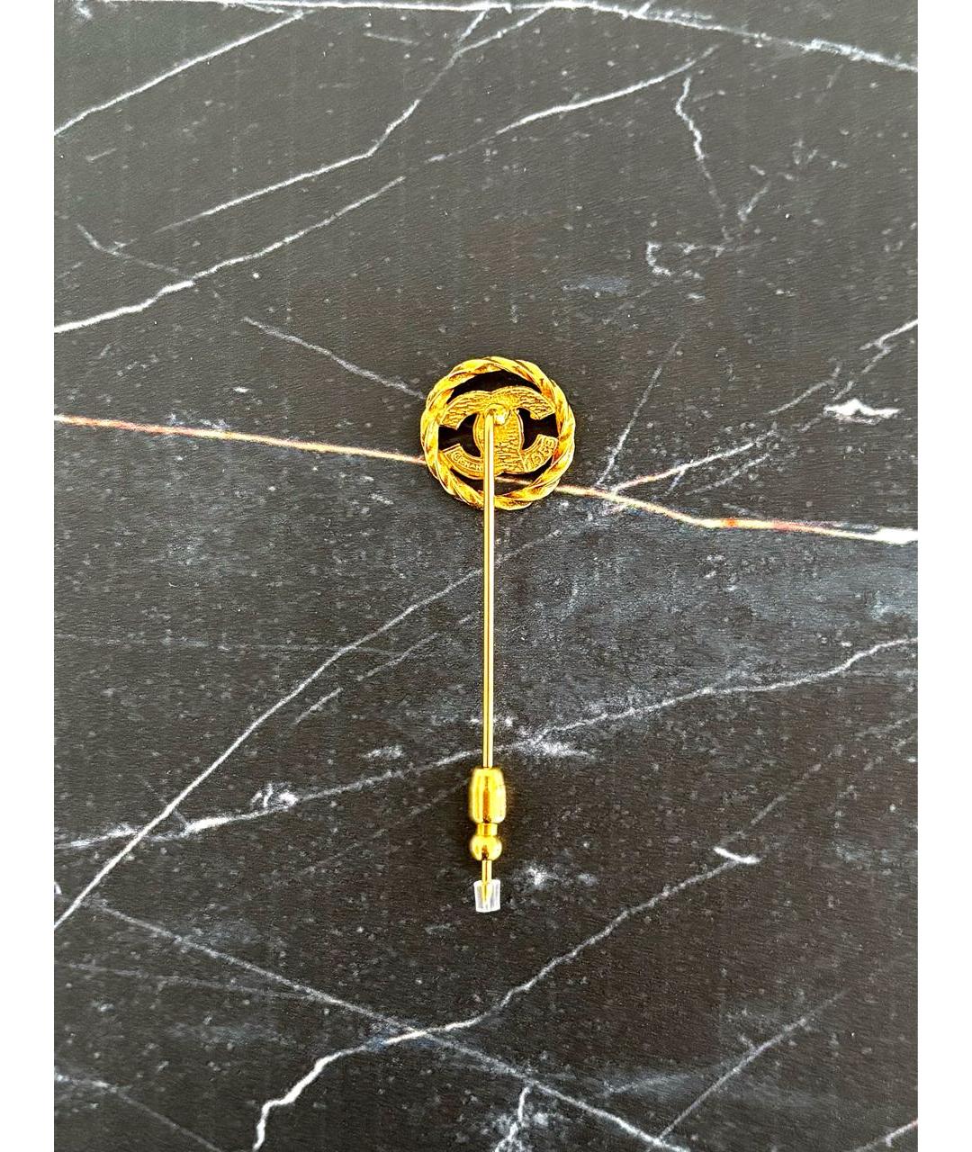 CHANEL Золотая позолоченная булавка / брошь, фото 2