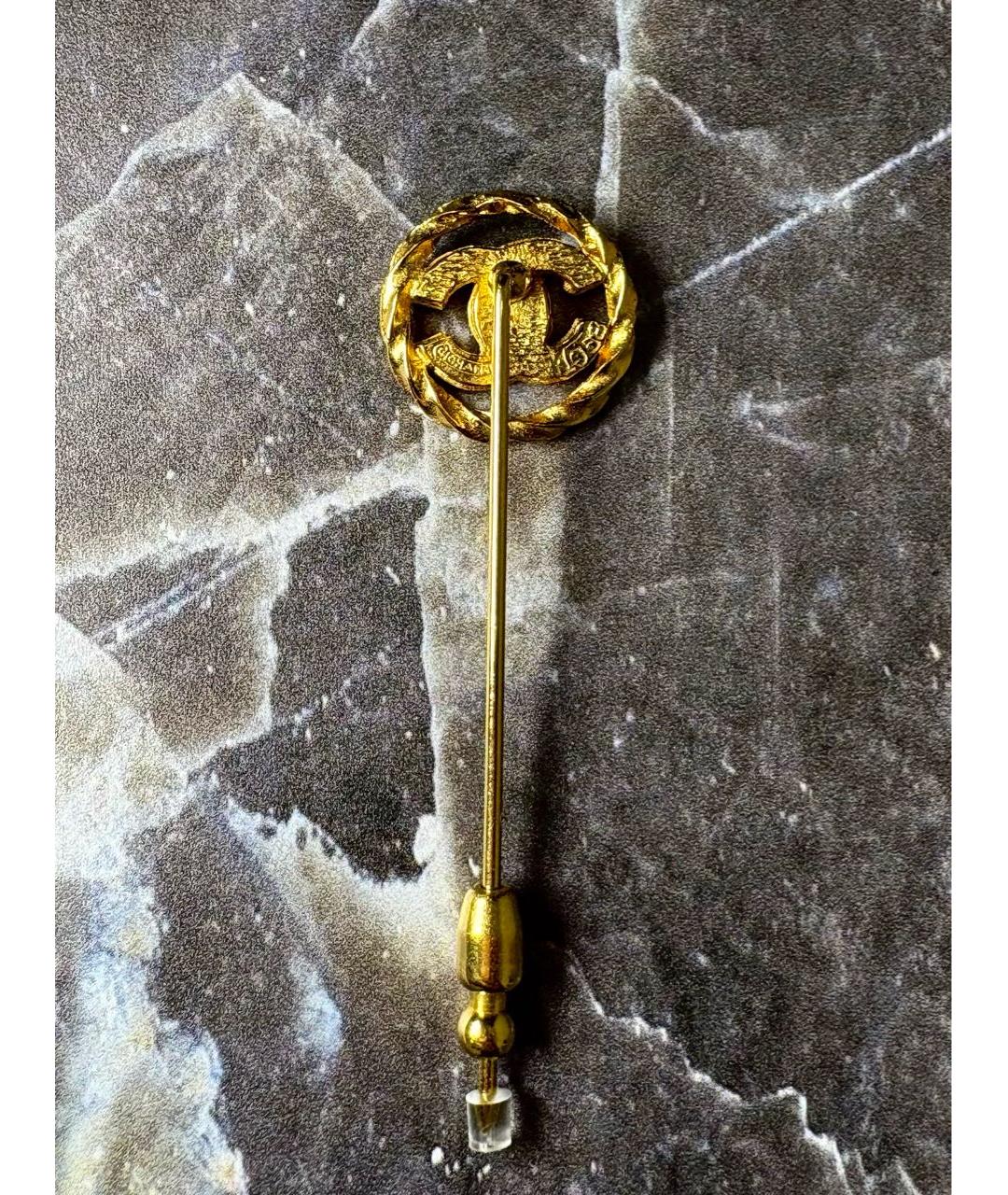 CHANEL Золотая позолоченная булавка / брошь, фото 5