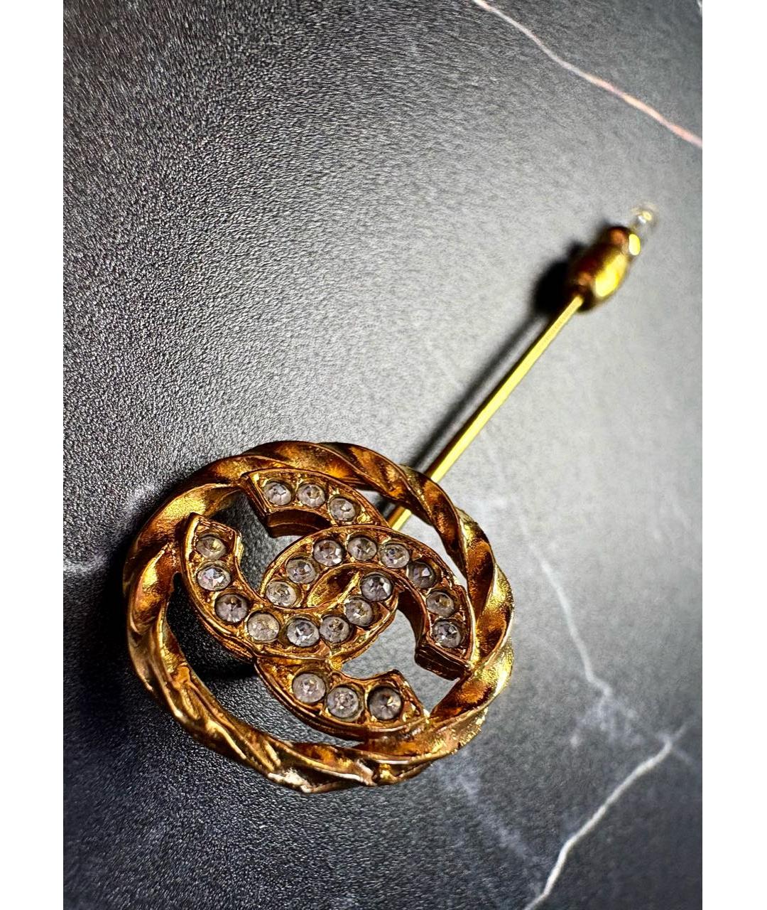 CHANEL Золотая позолоченная булавка / брошь, фото 4