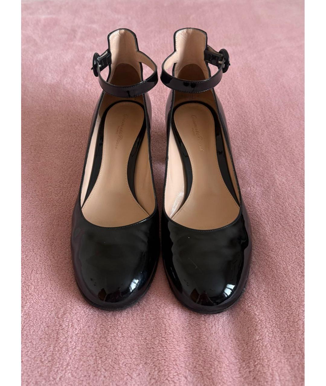 GIANVITO ROSSI Черные туфли из лакированной кожи, фото 2