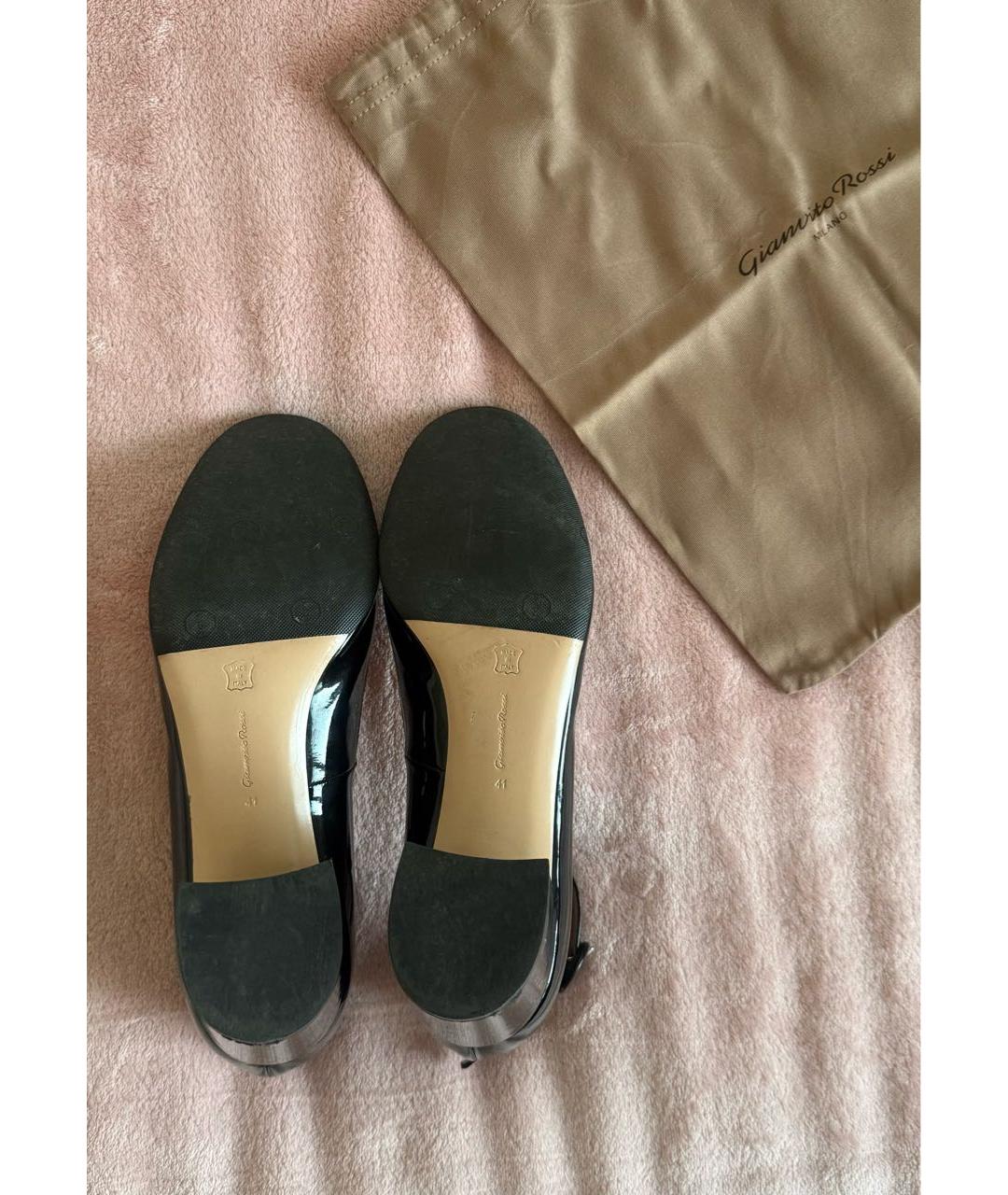 GIANVITO ROSSI Черные туфли из лакированной кожи, фото 5