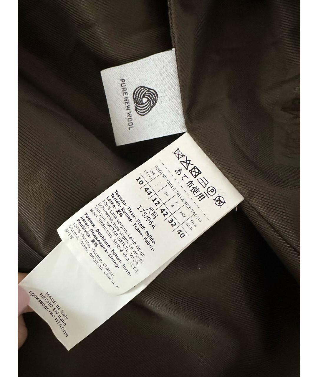MAX MARA STUDIO Коричневое шерстяное пальто, фото 5