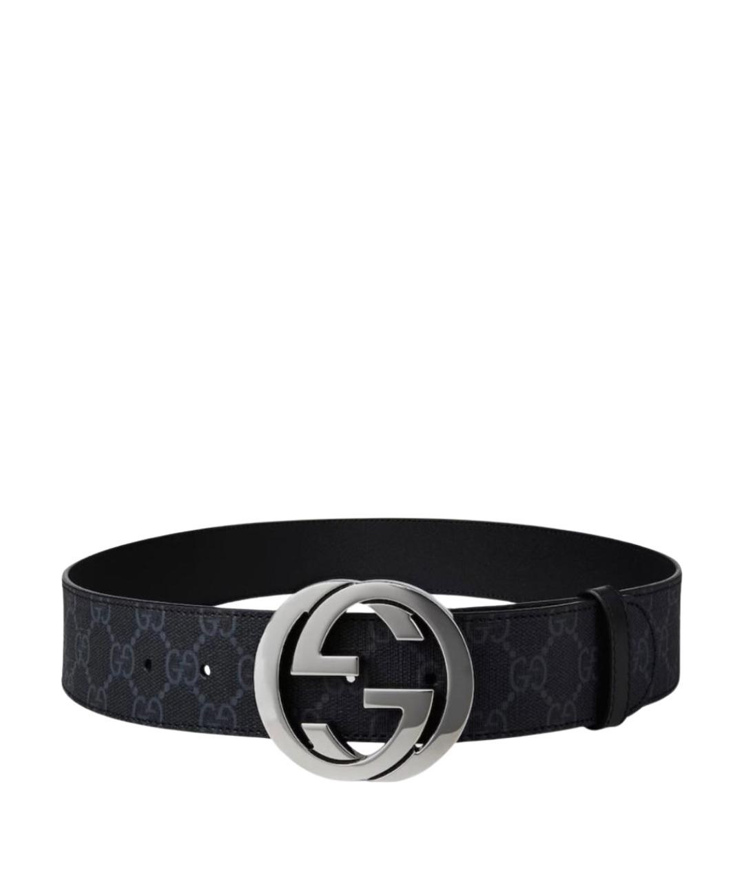 GUCCI Черный кожаный ремень, фото 1