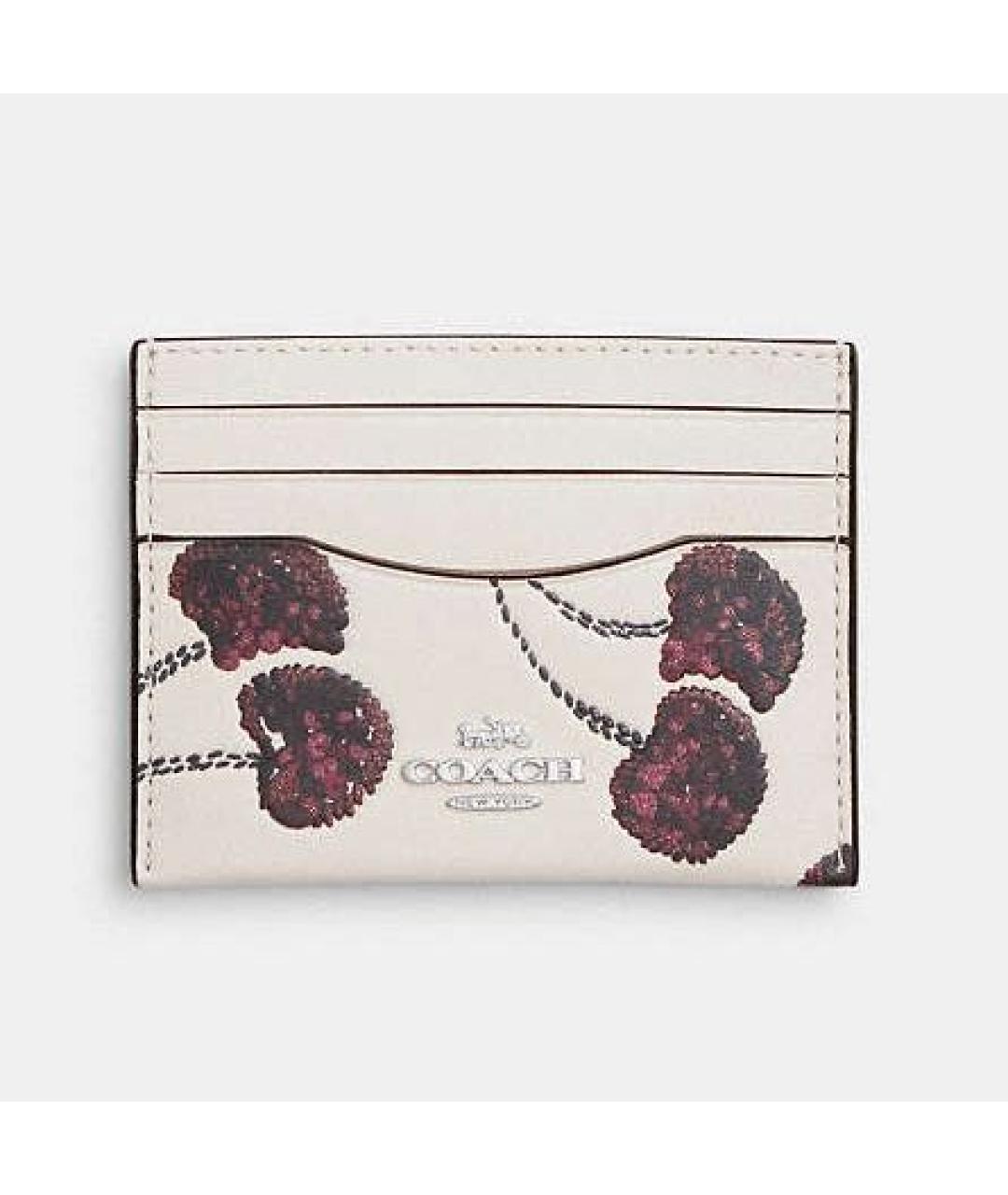 COACH Белый кожаный кардхолдер, фото 6