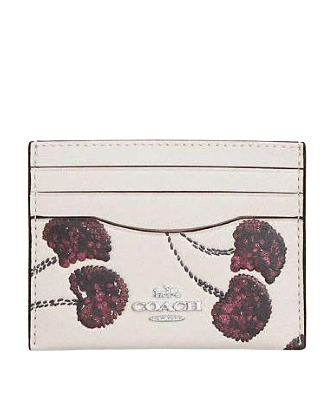 COACH Белый кожаный кардхолдер, фото 1
