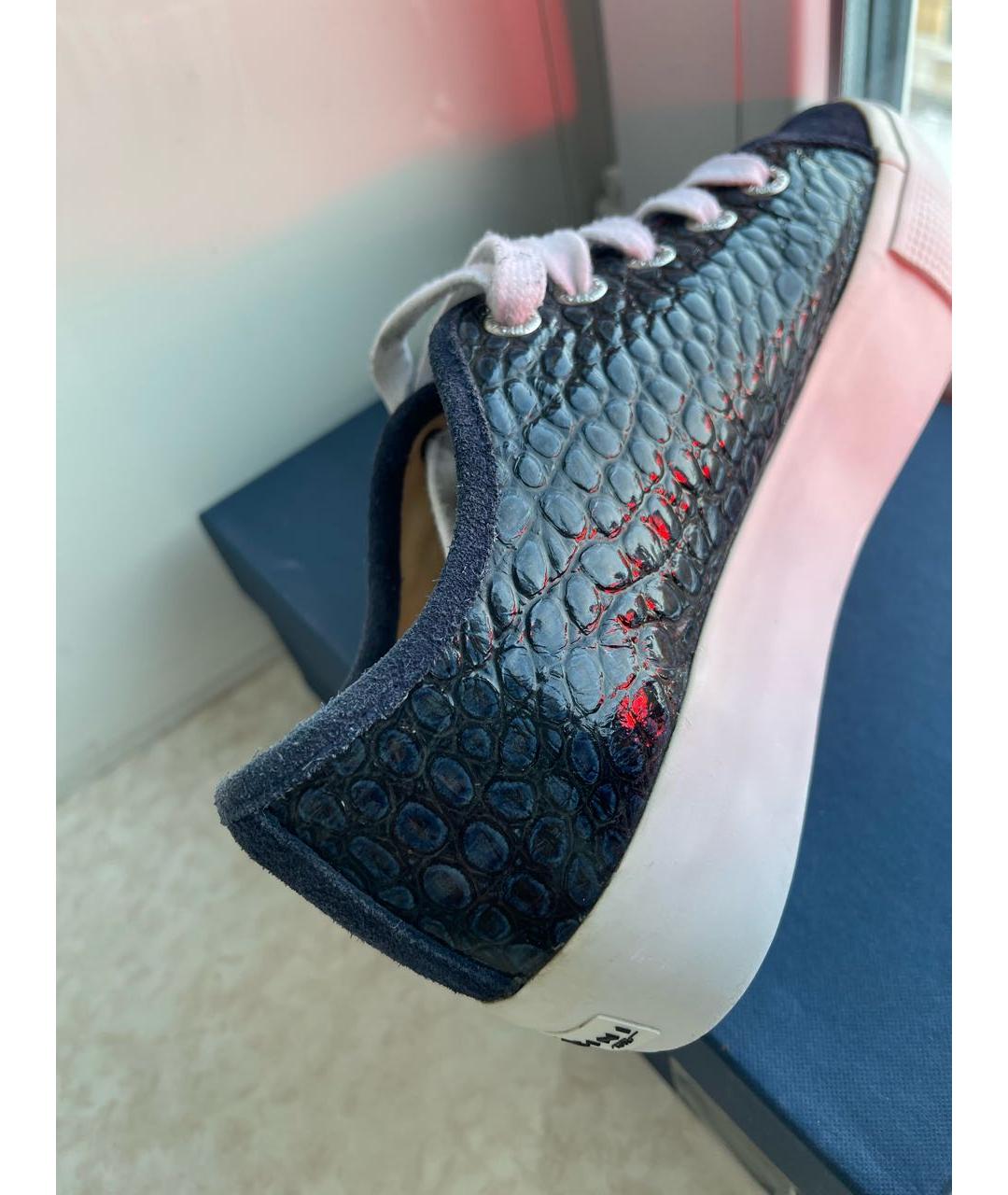 VICINI Темно-синие кеды из лакированной кожи, фото 8