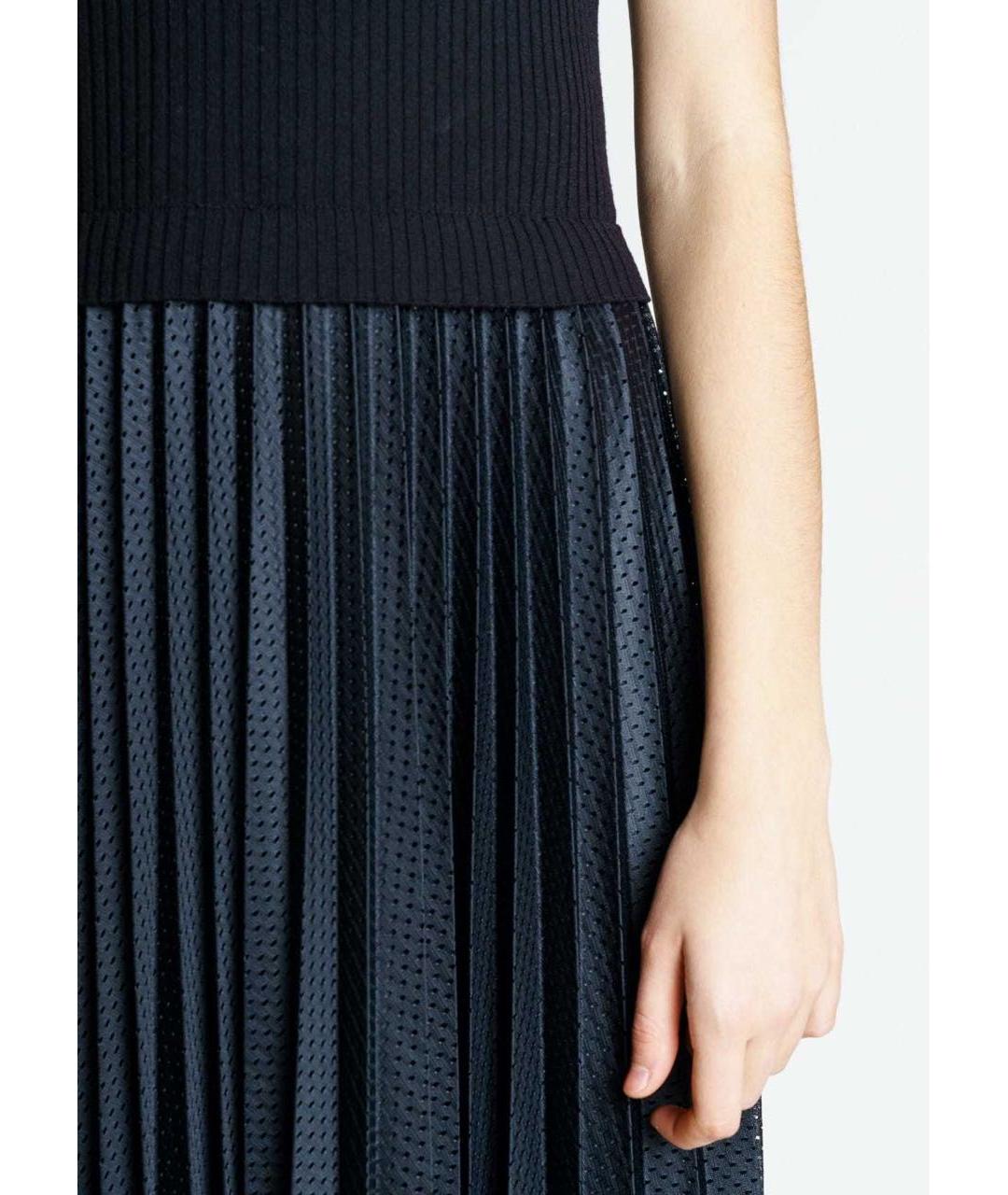 MONCLER Черное шерстяное повседневное платье, фото 4