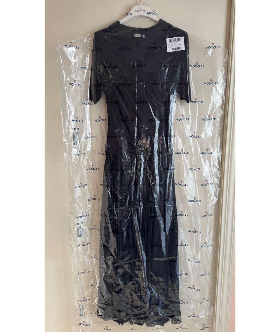 MONCLER Черное шерстяное повседневное платье, фото 5