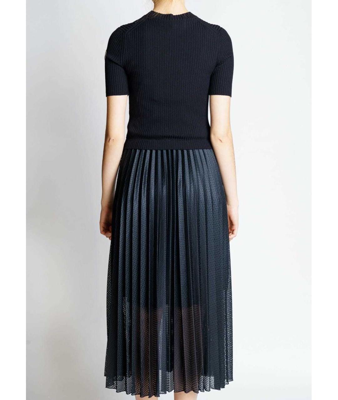 MONCLER Черное шерстяное повседневное платье, фото 3