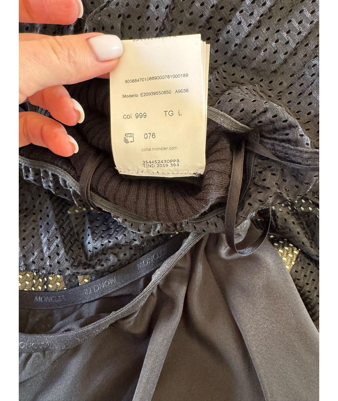 MONCLER Черное шерстяное повседневное платье, фото 8
