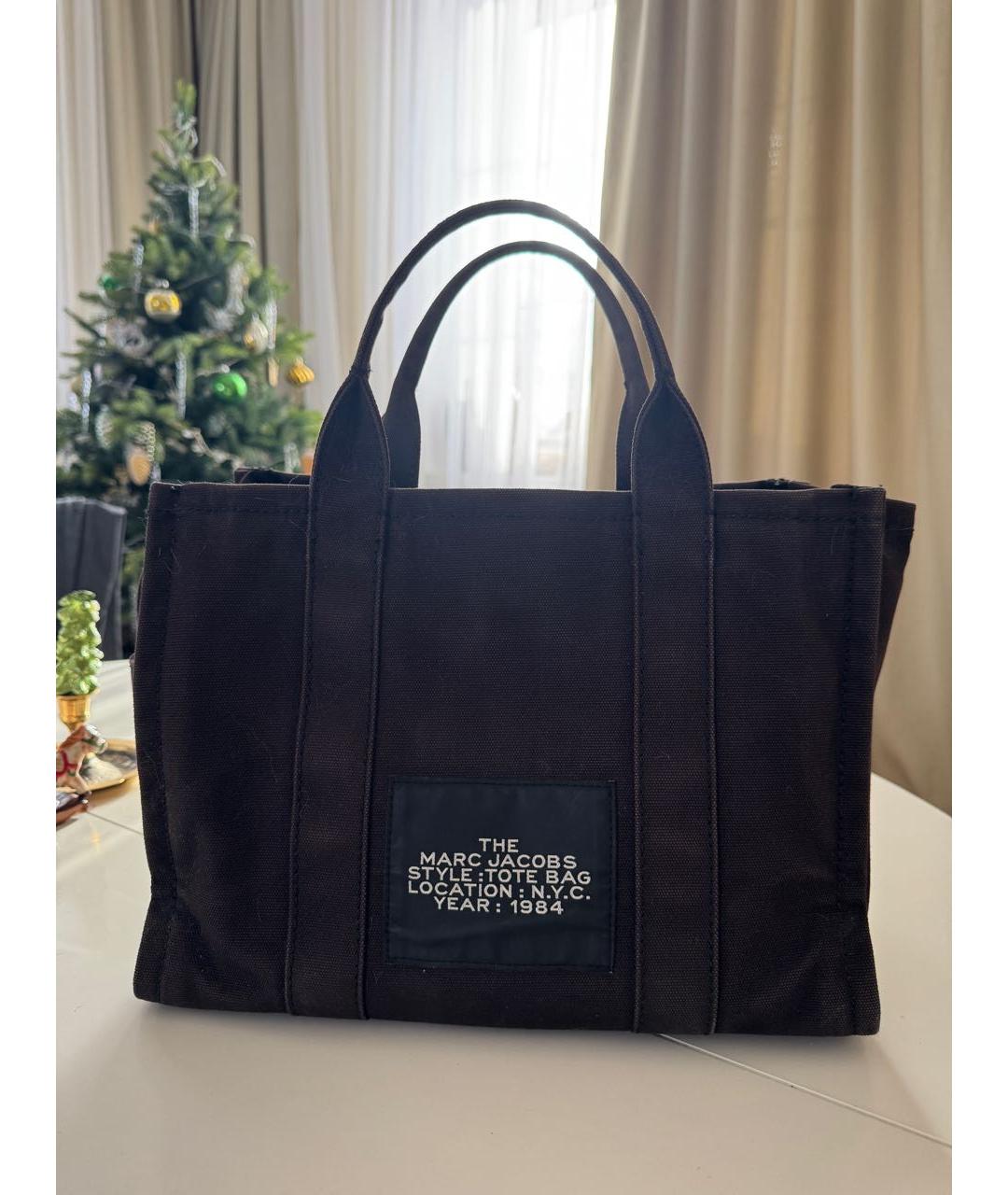 MARC JACOBS Черная хлопковая сумка тоут, фото 3