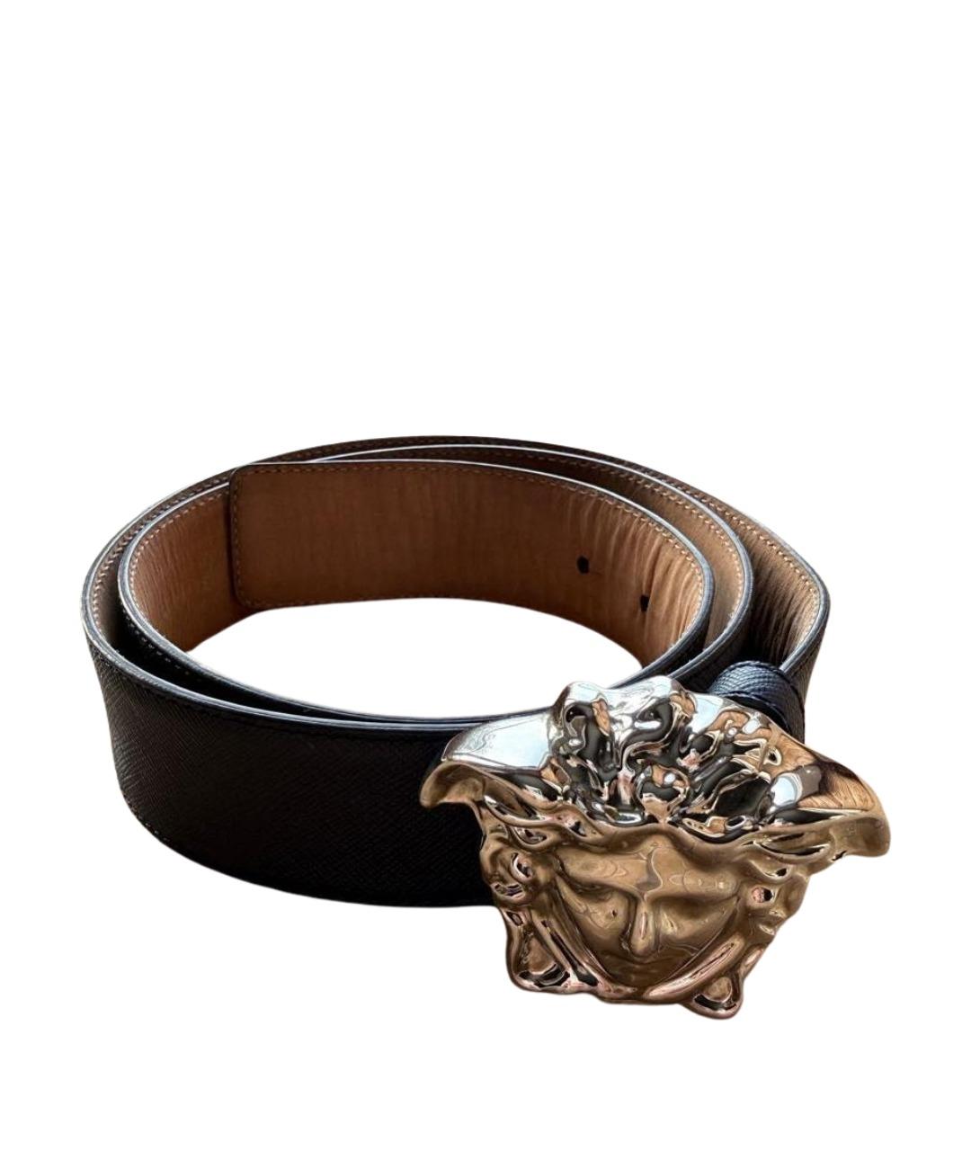 VERSACE Синий кожаный ремень, фото 1