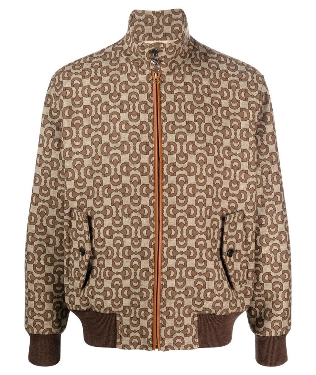 GUCCI Коричневая шерстяная куртка, фото 1