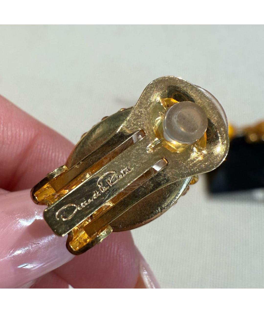 OSCAR DE LA RENTA Желтые серьги, фото 3