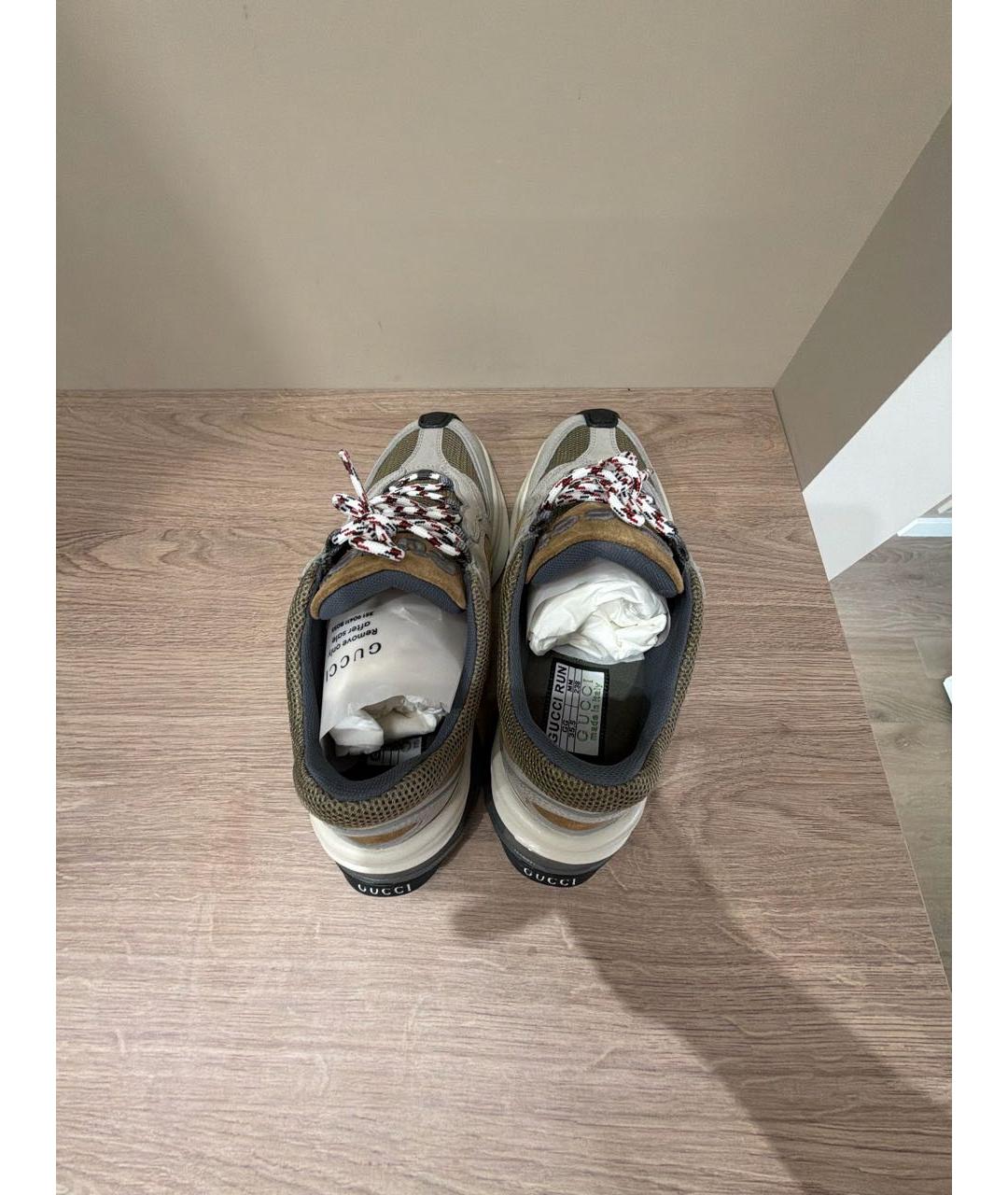 GUCCI Серые текстильные кроссовки, фото 3