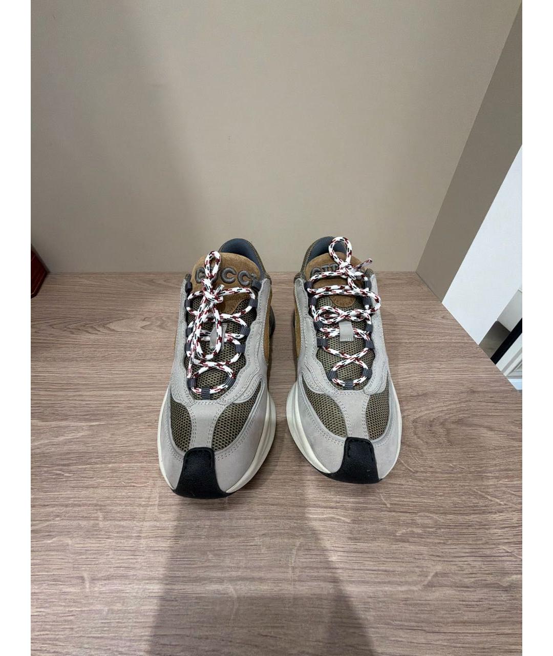 GUCCI Серые текстильные кроссовки, фото 2