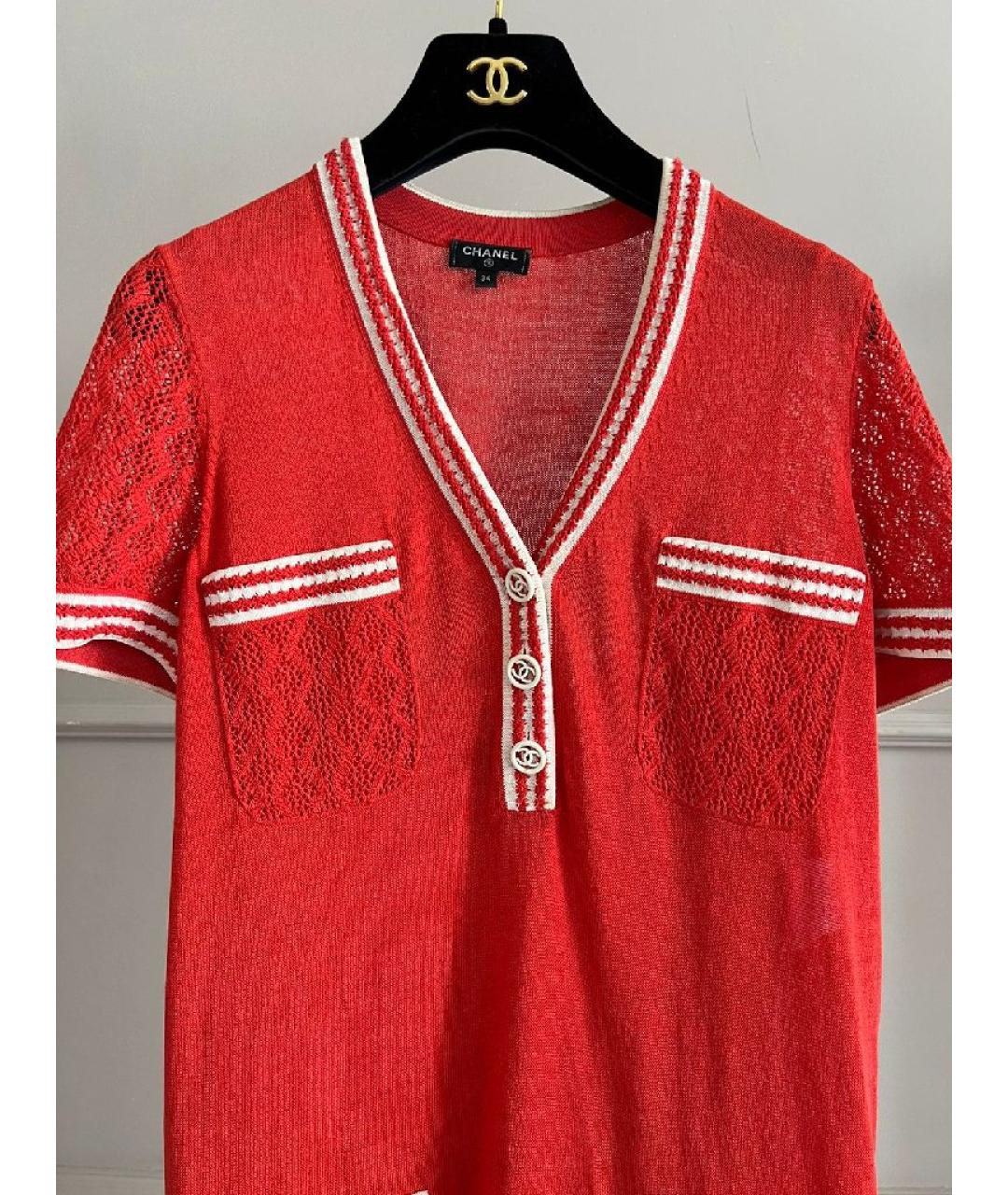 CHANEL Красное повседневное платье, фото 2