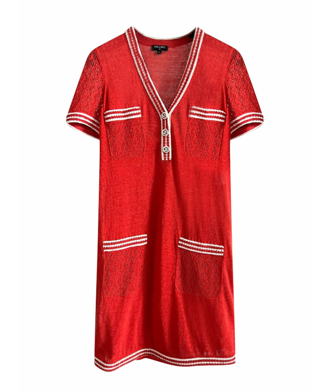 CHANEL Красное повседневное платье, фото 1