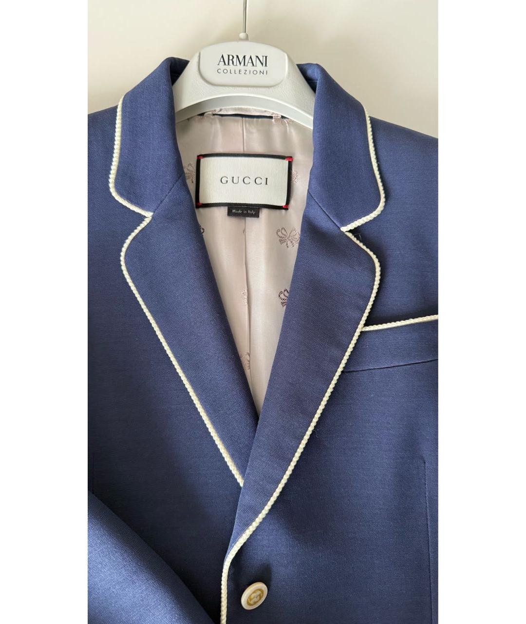 GUCCI Синий жакет/пиджак, фото 4