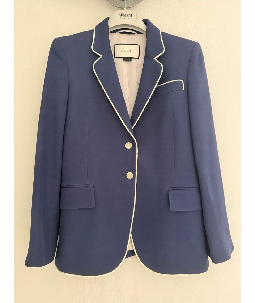 GUCCI Синий жакет/пиджак, фото 9