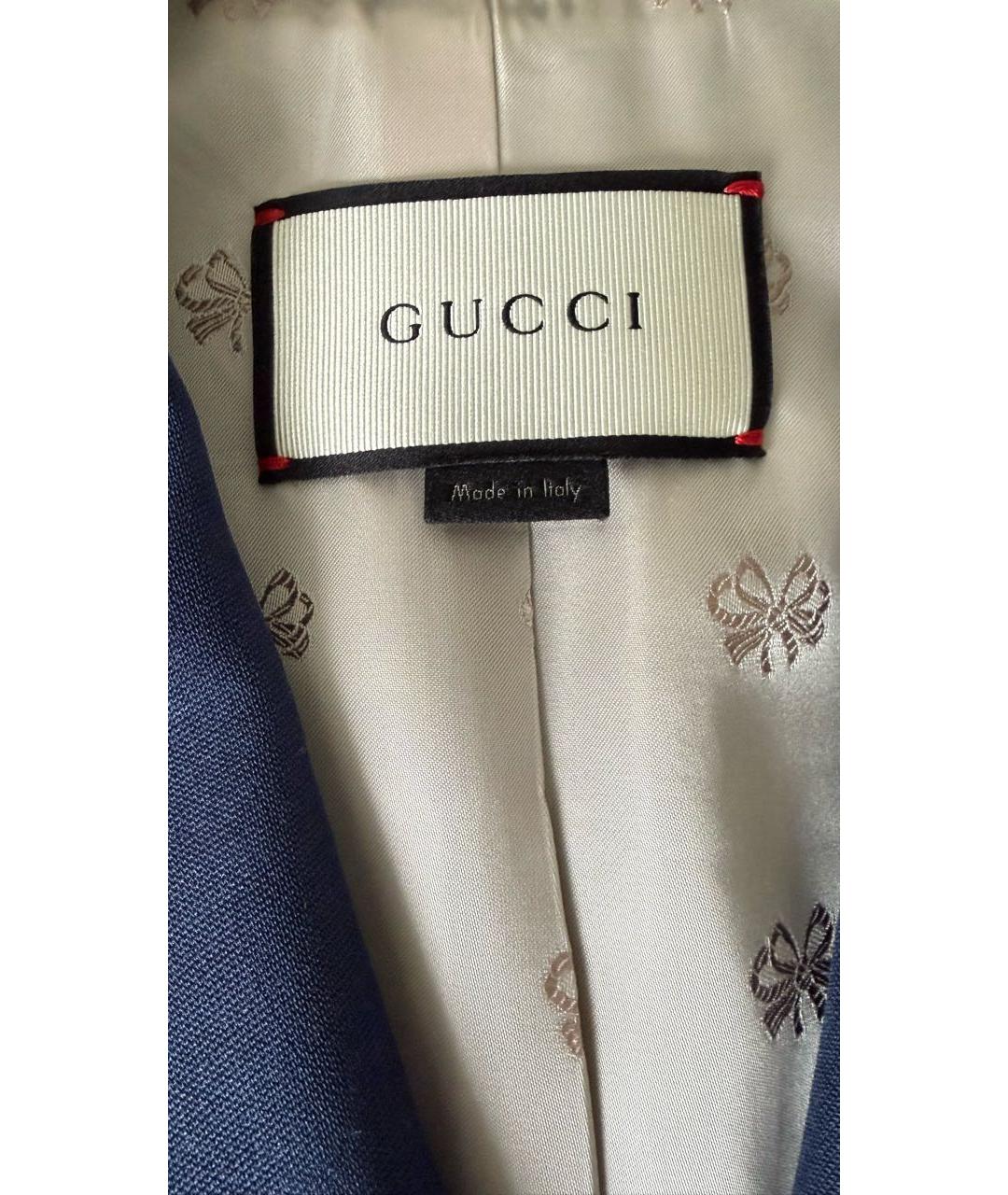 GUCCI Синий жакет/пиджак, фото 3