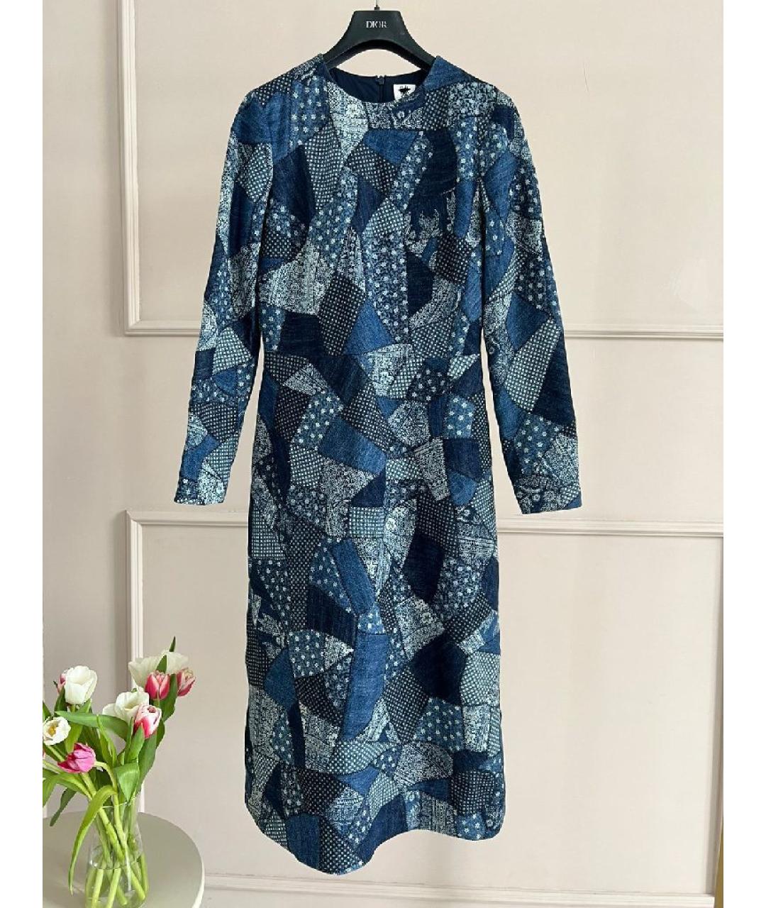 CHRISTIAN DIOR Синее повседневное платье, фото 8