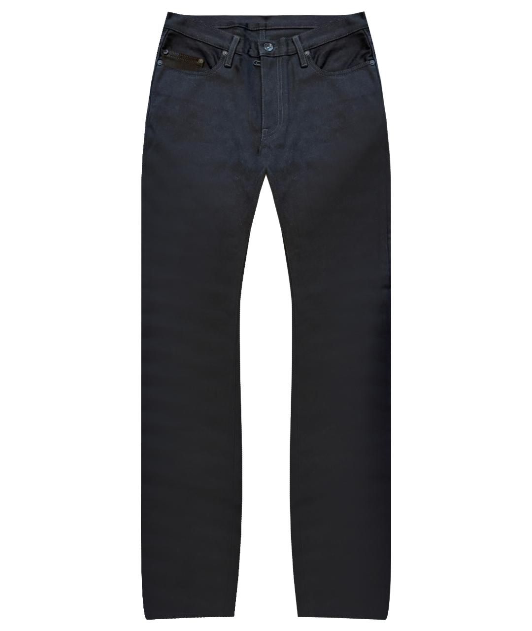 OFF-WHITE Черные хлопко-полиэстеровые прямые джинсы, фото 1