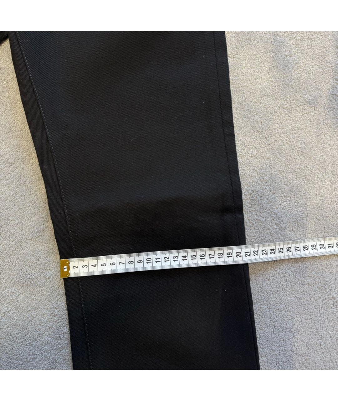 OFF-WHITE Черные хлопко-полиэстеровые прямые джинсы, фото 6