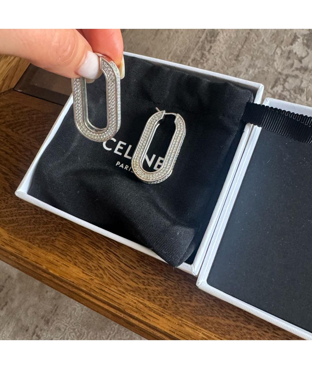 CELINE Серебряные серьги, фото 5