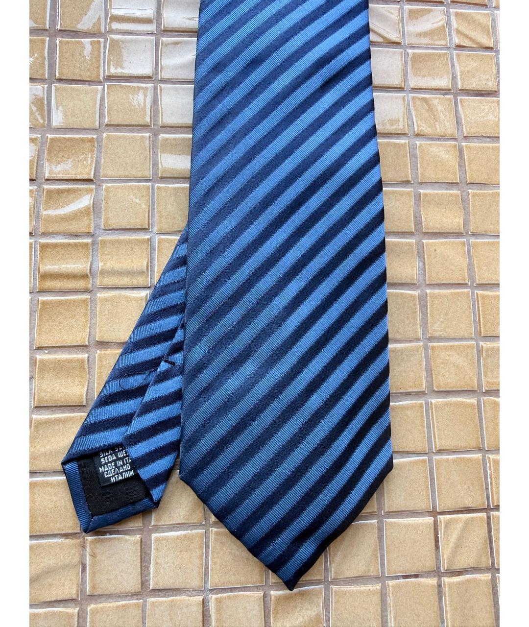 HUGO BOSS Синий шелковый галстук, фото 2