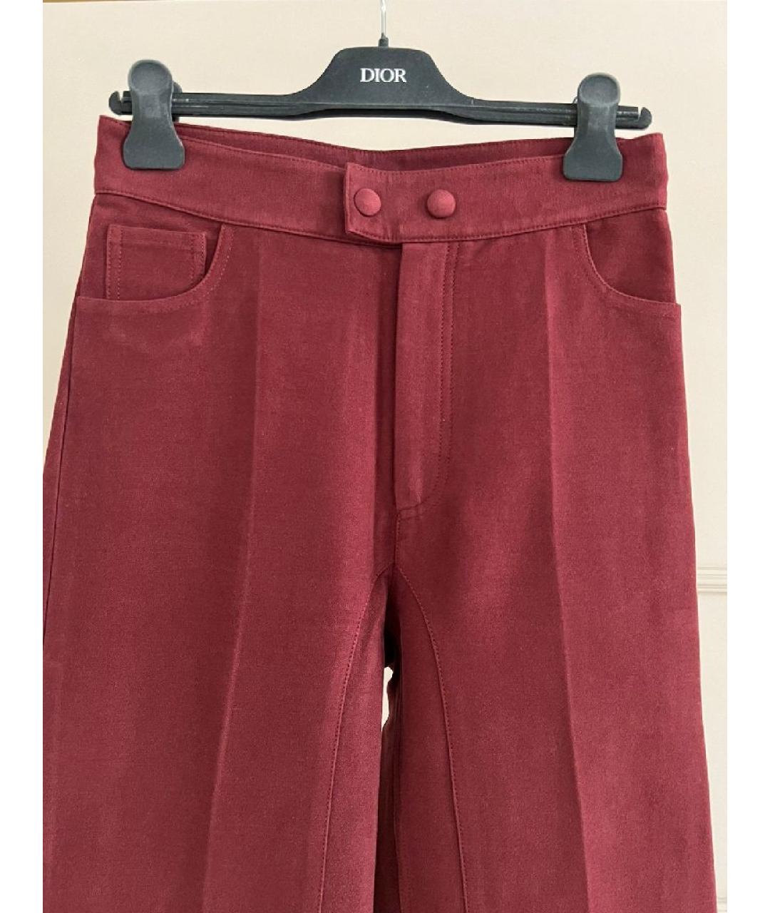 CELINE Бордовые брюки узкие, фото 2