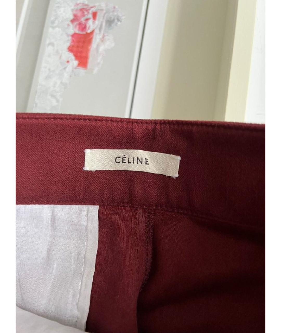 CELINE Бордовые брюки узкие, фото 5