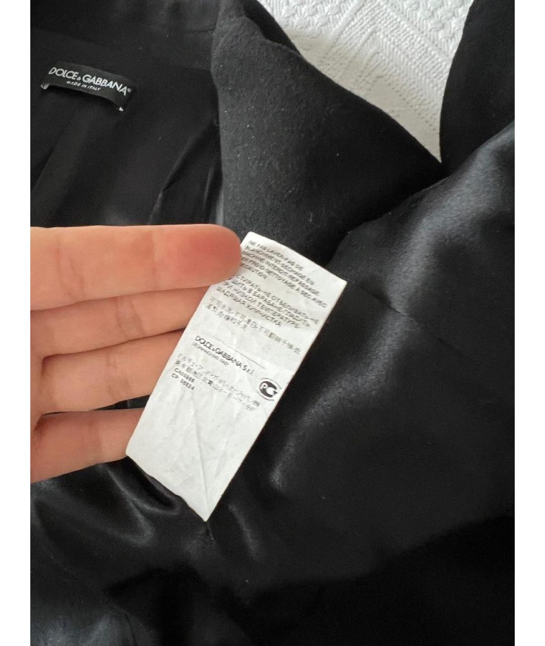 DOLCE&GABBANA Черное пальто, фото 7