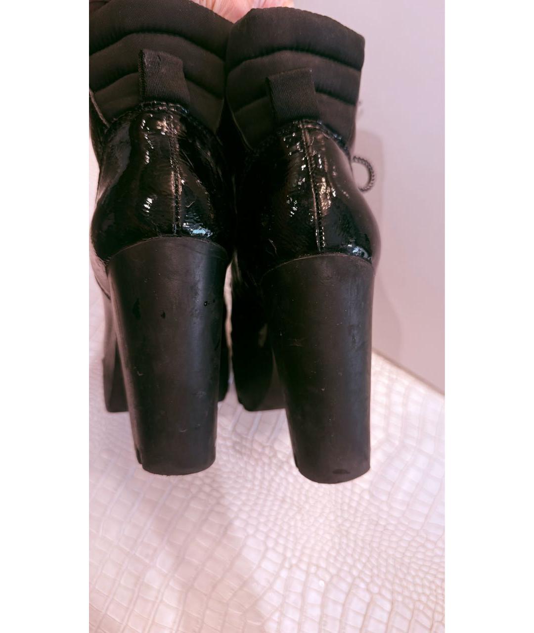 CALVIN KLEIN Черные ботильоны из лакированной кожи, фото 4