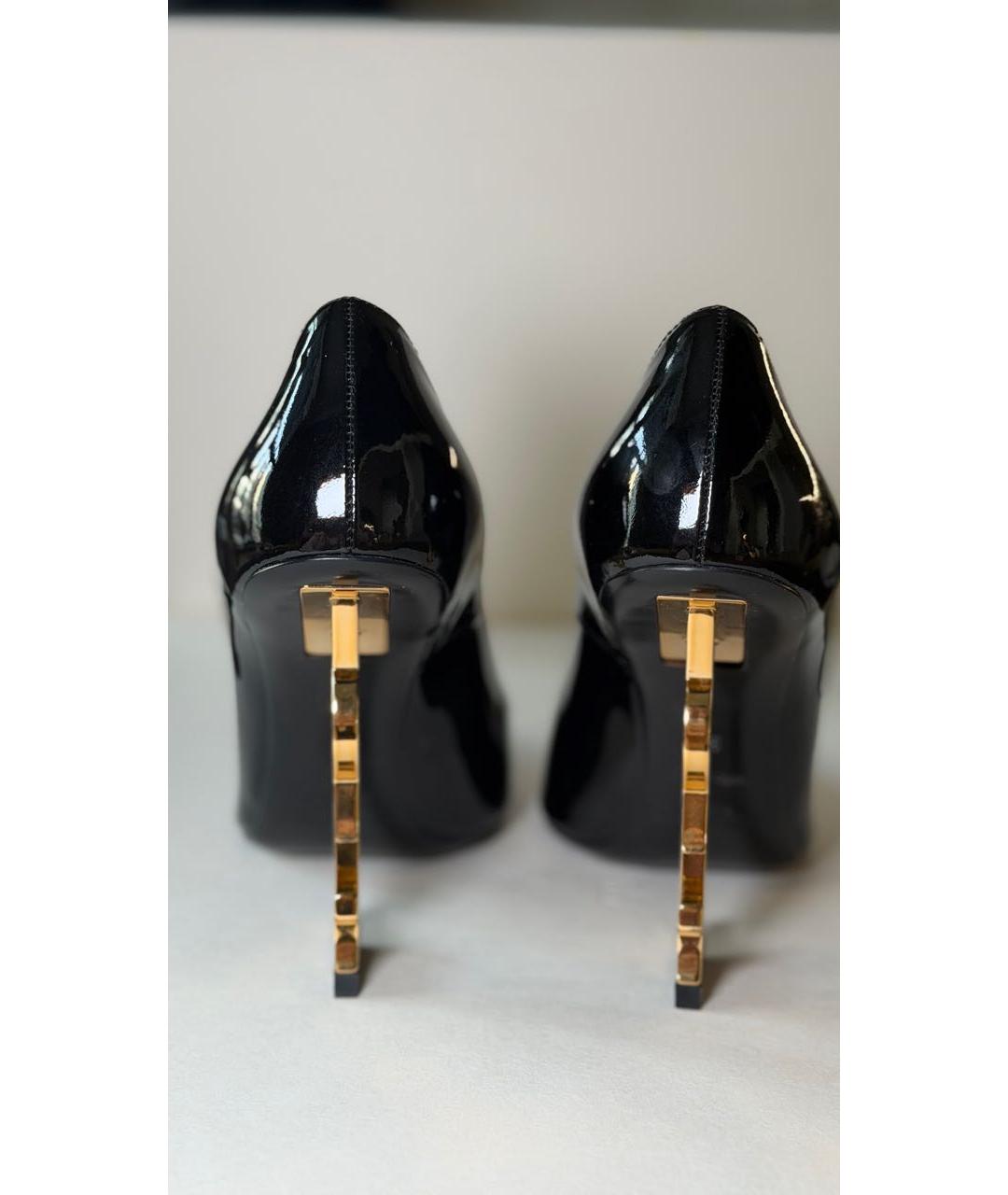 SAINT LAURENT Черные туфли из лакированной кожи, фото 4