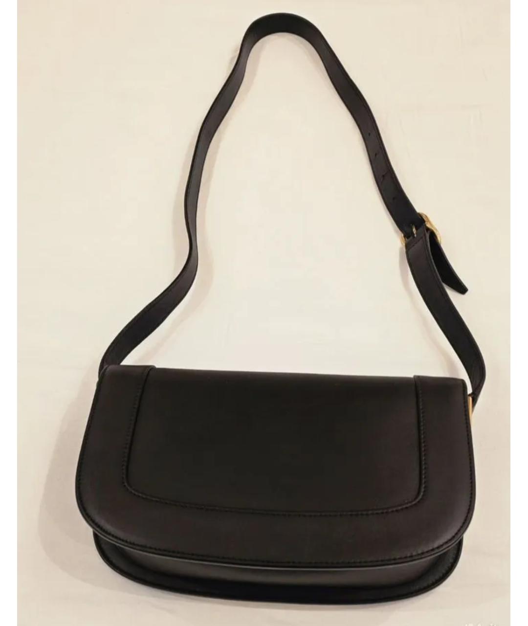 VALENTINO Черная кожаная сумка через плечо, фото 4