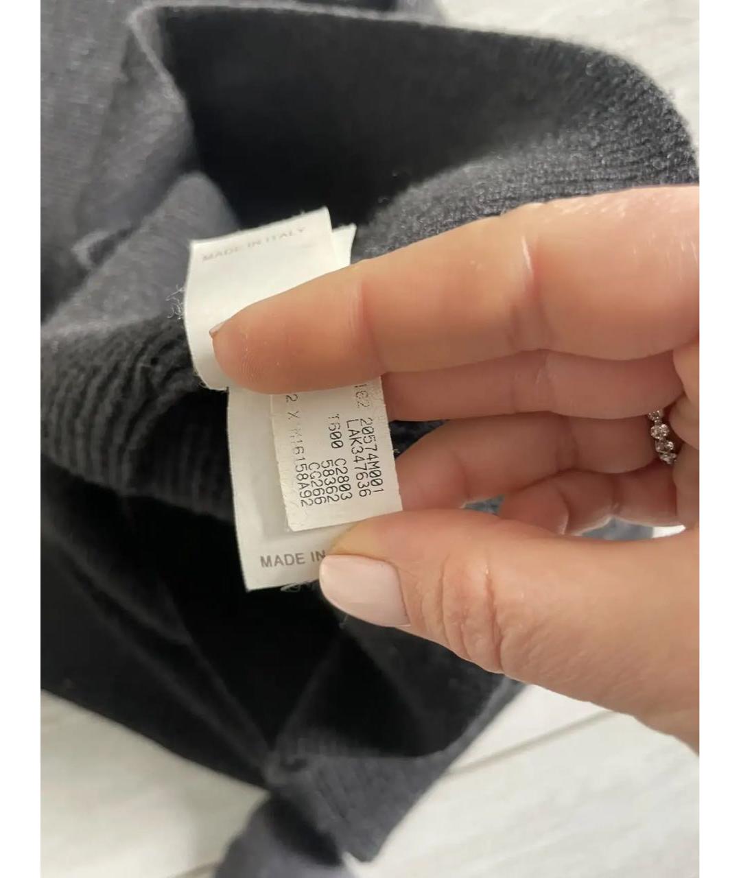 BRUNELLO CUCINELLI Антрацитовое шерстяное повседневное платье, фото 6